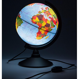 Глобус Globen Классик физико-политический 21 см рельефный с подсветкой