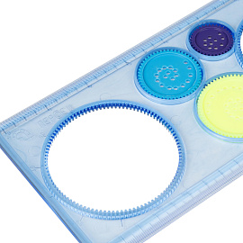 Линейка спирограф №1 School 20 см пластиковая фото Линейка спирограф №1 School 20 см пластиковая