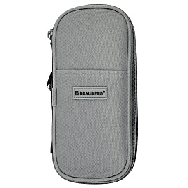 Пенал-трансформер BRAUBERG, полиэстер, 22х10х3 см, "Charcoal gray", 271561