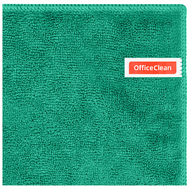 Салфетка для мытья пола OfficeClean "Премиум", зеленая, микрофибра, 50*60см, индивид. упаковка