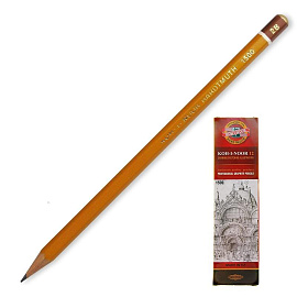 Карандаш чернографитный 2B Koh-I-Noor 1500 заточенный шестигранный фото Карандаш чернографитный 2B Koh-I-Noor 1500 заточенный шестигранный