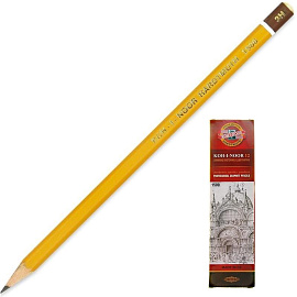 Карандаш чернографитный 3H Koh-I-Noor 1500 заточенный шестигранный