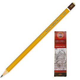 Карандаш чернографитный 4H Koh-I-Noor 1500 заточенный шестигранный