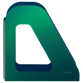 Лоток для бумаг вертикальный СТАММ "Фаворит", зеленый "хамелеон", ширина 90мм фото Лоток для бумаг вертикальный СТАММ "Фаворит", зеленый "хамелеон", ширина 90мм