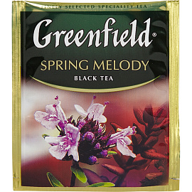 Чай черный Greenfield Spring Melody 100 пакетиков (черная смородина, мята, чабрец) фото Чай черный Greenfield Spring Melody 100 пакетиков (черная смородина, мята, чабрец)