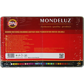 Карандаши акварельные Koh-i-Noor Mondeluz шестигранные 36 цветов в наборе фото Карандаши акварельные Koh-i-Noor Mondeluz шестигранные 36 цветов в наборе