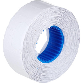 Этикет-лента волна белая 22х12 мм эконом (10 рулонов по 1000 этикеток)