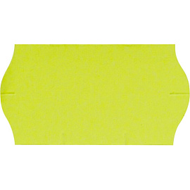 Этикет-лента волна желтая 22х12 мм эконом (10 рулонов по 1000 этикеток)