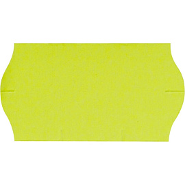 Этикет-лента волна желтая 22х12 мм эконом (10 рулонов по 1000 этикеток)