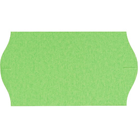 Этикет-лента волна зеленая 22х12 мм эконом (10 рулонов по 1000 этикеток)