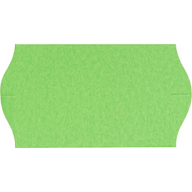 Этикет-лента волна зеленая 22х12 мм эконом (10 рулонов по 1000 этикеток)