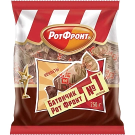 Конфеты шоколадные Рот Фронт Батончики с шоколадно-сливочным вкусом 250 г