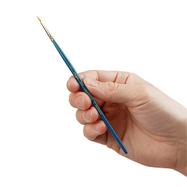 Кисть художественная синтетика Гамма "Галерея", круглая №0, короткая ручка фото Кисть художественная синтетика Гамма "Галерея", круглая №0, короткая ручка