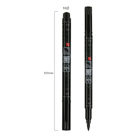 Ручка капиллярная (брашпен) Munhwa "Sign pen" черная