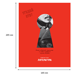 Тетрадь предметная 48л. BG "Угадай кто" - Литература, матовая ламинация, выб. лак