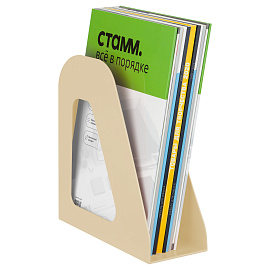 Лоток для бумаг вертикальный СТАММ "Фаворит", бежевый, ширина 90мм фото Лоток для бумаг вертикальный СТАММ "Фаворит", бежевый, ширина 90мм