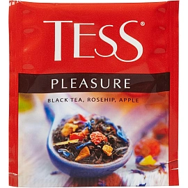Чай черный Tess Pleasure 25 пакетиков (шиповник, яблоко)