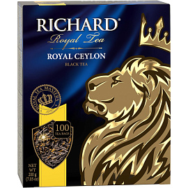 Чай черный Richard Royal Ceylon 100 пакетиков фото Чай черный Richard Royal Ceylon 100 пакетиков