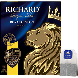 Чай черный Richard Royal Ceylon 100 пакетиков фото Чай черный Richard Royal Ceylon 100 пакетиков