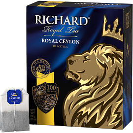 Чай черный Richard Royal Ceylon 100 пакетиков фото Чай черный Richard Royal Ceylon 100 пакетиков