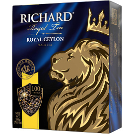 Чай черный Richard Royal Ceylon 100 пакетиков фото Чай черный Richard Royal Ceylon 100 пакетиков