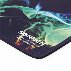 Коврик для мыши SONNEN "SMOKE", резина + ткань, 220х180х3 мм, 513289