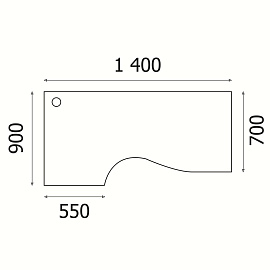 Стол эргономичный Vita V-1.5 правый (сосна карелия, 1400х900х750 мм)