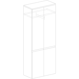 Гардероб Vita V-2.3 (дуб сонома, 777х387х1980 мм)