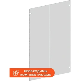 Двери средние Vita стеклянные прозрачные (766x1148 мм, 2 штуки)