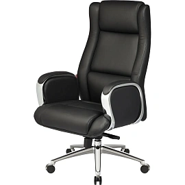 Кресло для руководителя Easy Chair 545 ML черное (натуральная кожа с компаньоном, металл)