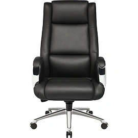 Кресло для руководителя Easy Chair 545 ML черное (натуральная кожа с компаньоном, металл)