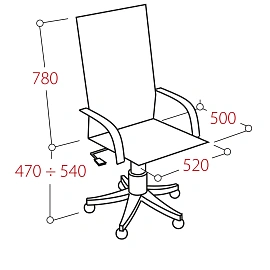 Кресло для руководителя Easy Chair EChair-545 ML чёрное (натуральная кожа с компаньоном, металл)