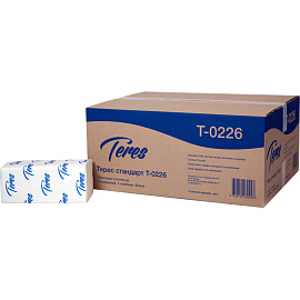 Полотенца бумажные листовые Терес H3 V-сложение (ZZ) 1-слойные белые 20 пачек по 200 листов (Т-0226)