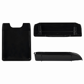 Лоток горизонтальный для бумаг BRAUBERG "Classic", 330х255х62 мм, черный, 237285