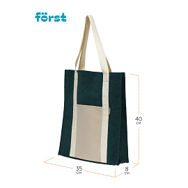 Сумка-шоппер Forst "Mist" 40*35*8см, 1 отделение, 1 карман, вельветовая на кнопке
