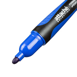 Маркер перманентный Attache Selection Pegas синий (толщина линии 2-5 мм) круглый наконечник