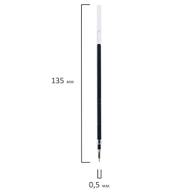 Стержень гелевый STAFF "Basic" GPR-232, 135 мм, ЧЕРНЫЙ, узел 0,5 мм, линия письма 0,35 мм, 170232 фото Стержень гелевый STAFF "Basic" GPR-232, 135 мм, ЧЕРНЫЙ, узел 0,5 мм, линия письма 0,35 мм, 170232