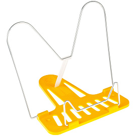 Подставка для книг Стамм металлическая/пластиковая жёлтая