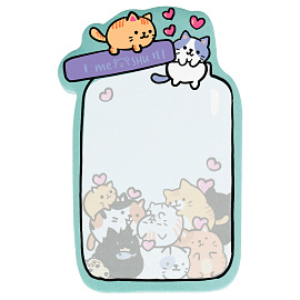 Самоклеящийся блок фигурный MESHU "Cat Самоклеящийся блок фигурный MESHU "Cat