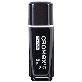 Флеш-диск 8 GB, CROMEX (КРОМЕКС) Standard USB 2.0, черный, 514157