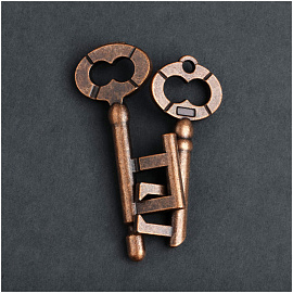 Головоломка металлическая большая ТРИ СОВЫ "Ключи", 2 уровень сложности