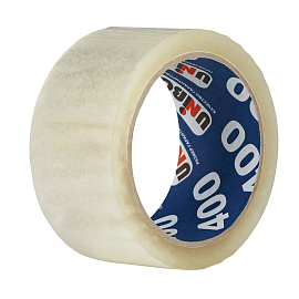 Клейкая лента упаковочная Unibob 400 48 мм x 66 м 40 мкм прозрачная
