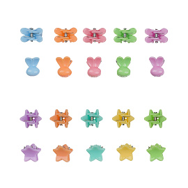 Заколки для волос MESHU, пастельные мини-крабики, 1см, 10шт., европодвес