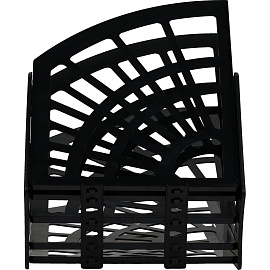 Лоток для бумаг веерный СТАММ "Эконом", 5-ти секционный, черный фото Лоток для бумаг веерный СТАММ "Эконом", 5-ти секционный, черный