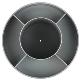 Настольная подставка СТАММ "Метеор", пластиковая, серая фото Настольная подставка СТАММ "Метеор", пластиковая, серая