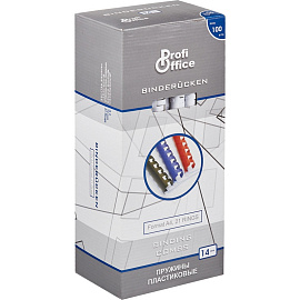 Пружины для переплета пластиковые ProfiOffice 14мм, белые 100шт/уп. (для сшивания 120 листов)