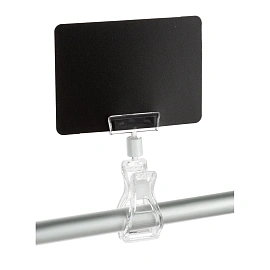 Ценникодержатель подвесной на прищепке прозрачный (10 штук в упаковке)