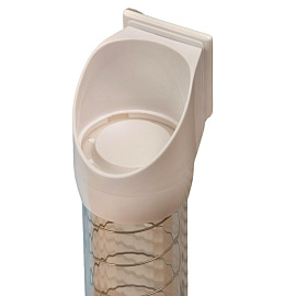 Держатель для стаканов с пружиной на винтах AEL белый