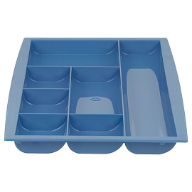 Настольная подставка СТАММ "Field", полистирол, сине-голубая фото Настольная подставка СТАММ "Field", полистирол, сине-голубая