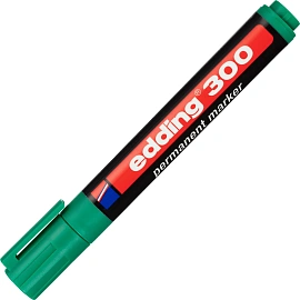 Маркер перманентный Edding E-300/4 зеленый (толщина линии 1,5-3 мм) круглый наконечник